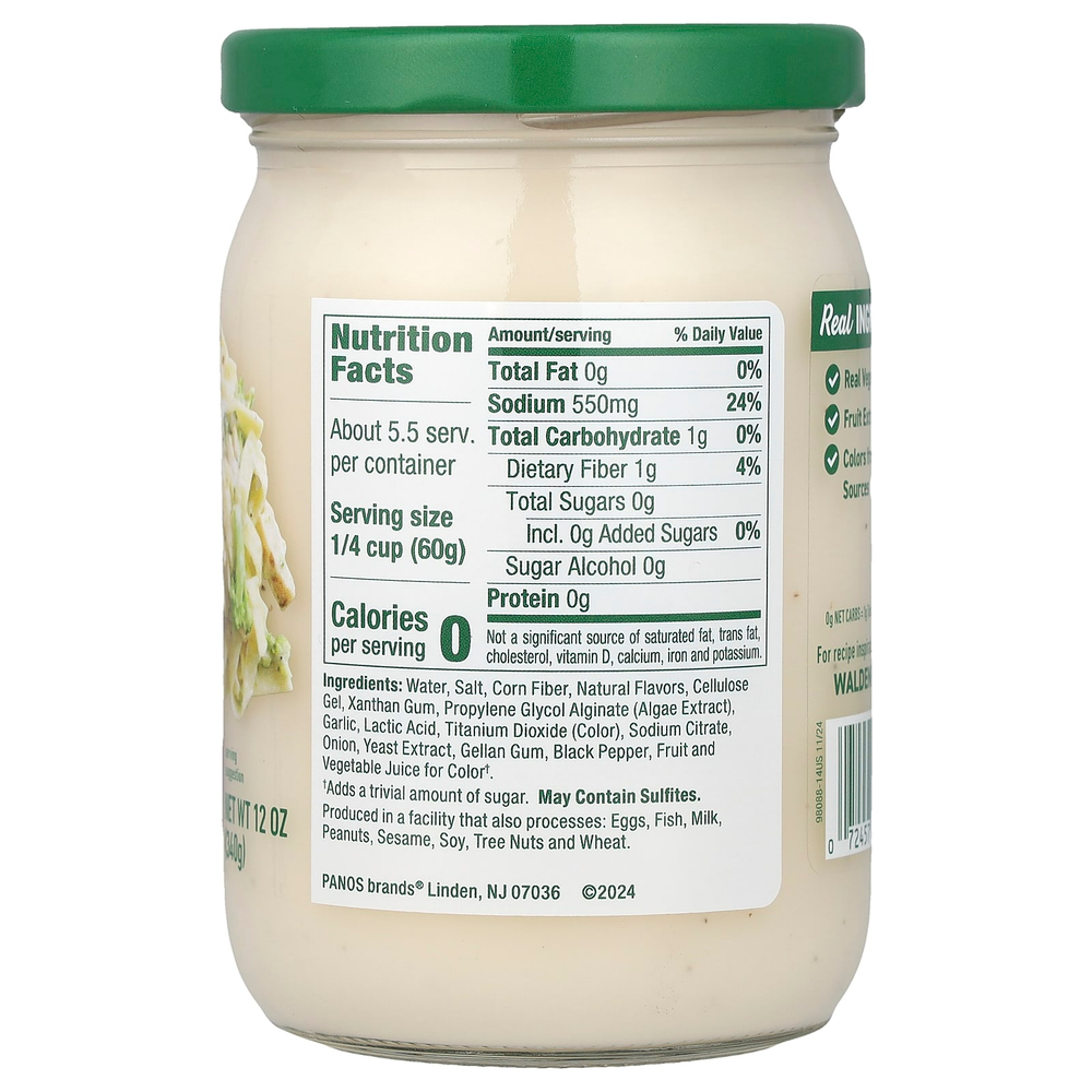 Walden Farms, Соус альфредо для макарон, 12 унции (340 г)