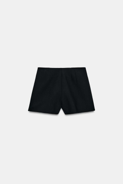 ZARA ШОРТЫ С ВЫСОКОЙ ПОСАДКОЙ, ЧЕРНЫЙ