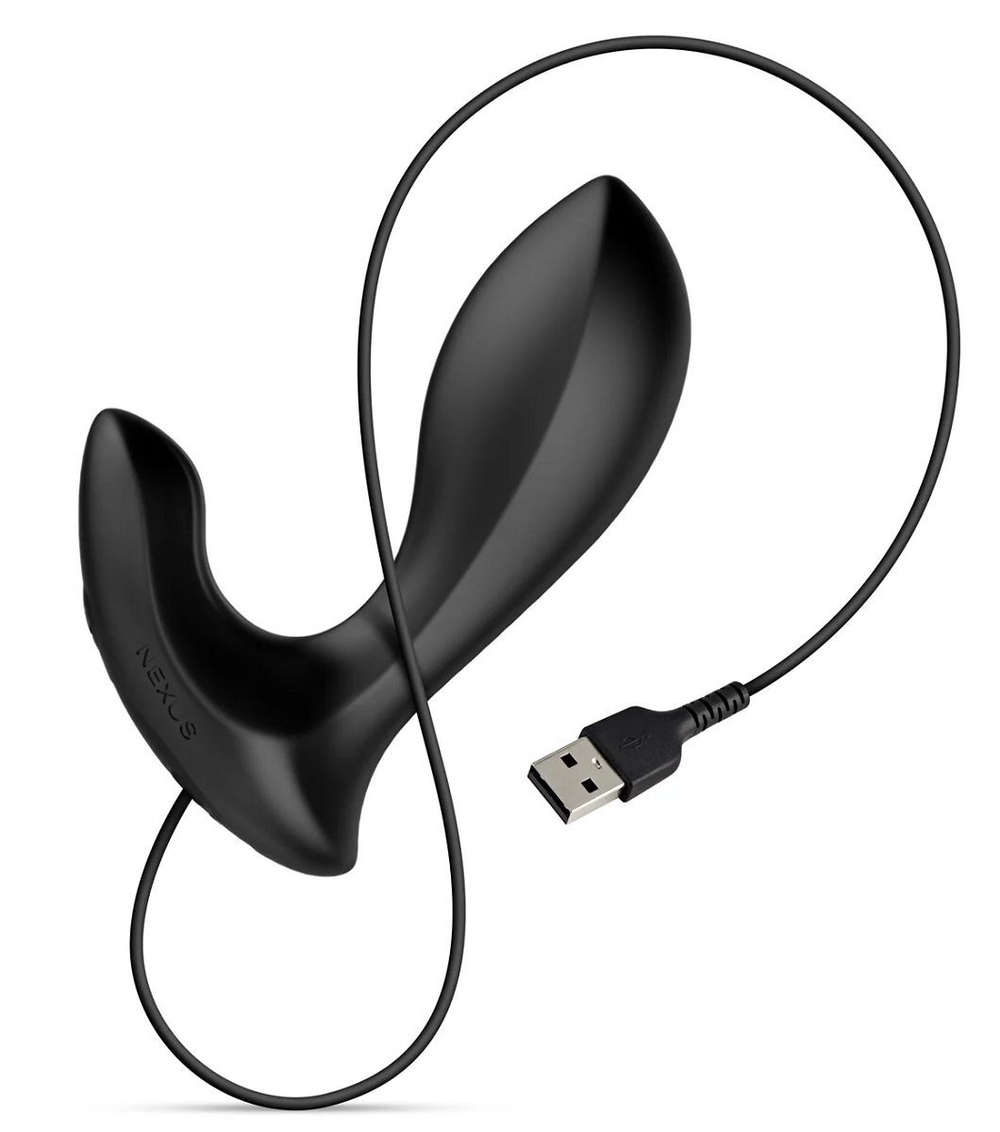 Черная анальная вибровтулка Nexus Duo Plug - 9,8 см. (Цвет: черный)