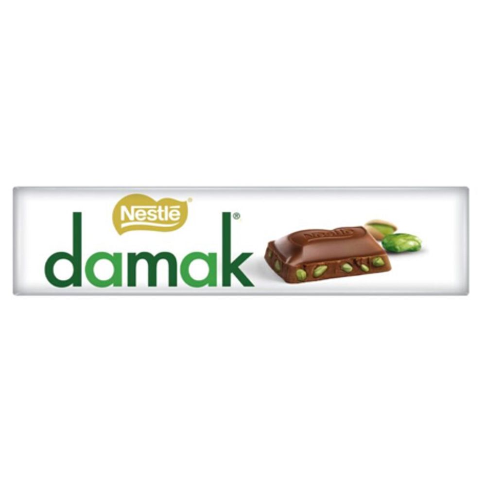 Шок.плитка Nestle Damak молочный шок.с фисташками 30гр