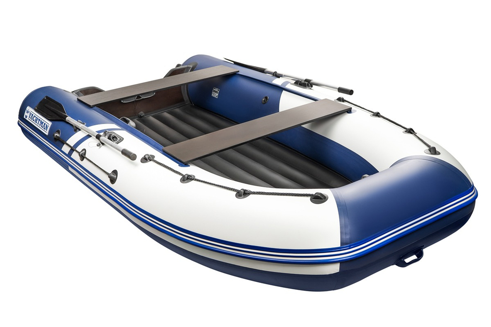 YACHTMAN-340 НДНД белый-синий + KAMISU T 9.9 BMS (комплект лодка + мотор)