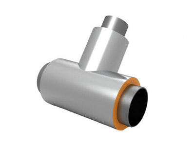 Тройник стальной ППУ оцинкованный 32х38 мм