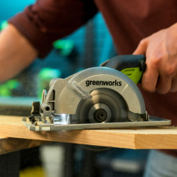 Дисковая мини пила Greenworks G24MCS, 24V,б/щет,6500 об/мин, 1х2Ач,ЗУ, 1501207CUA