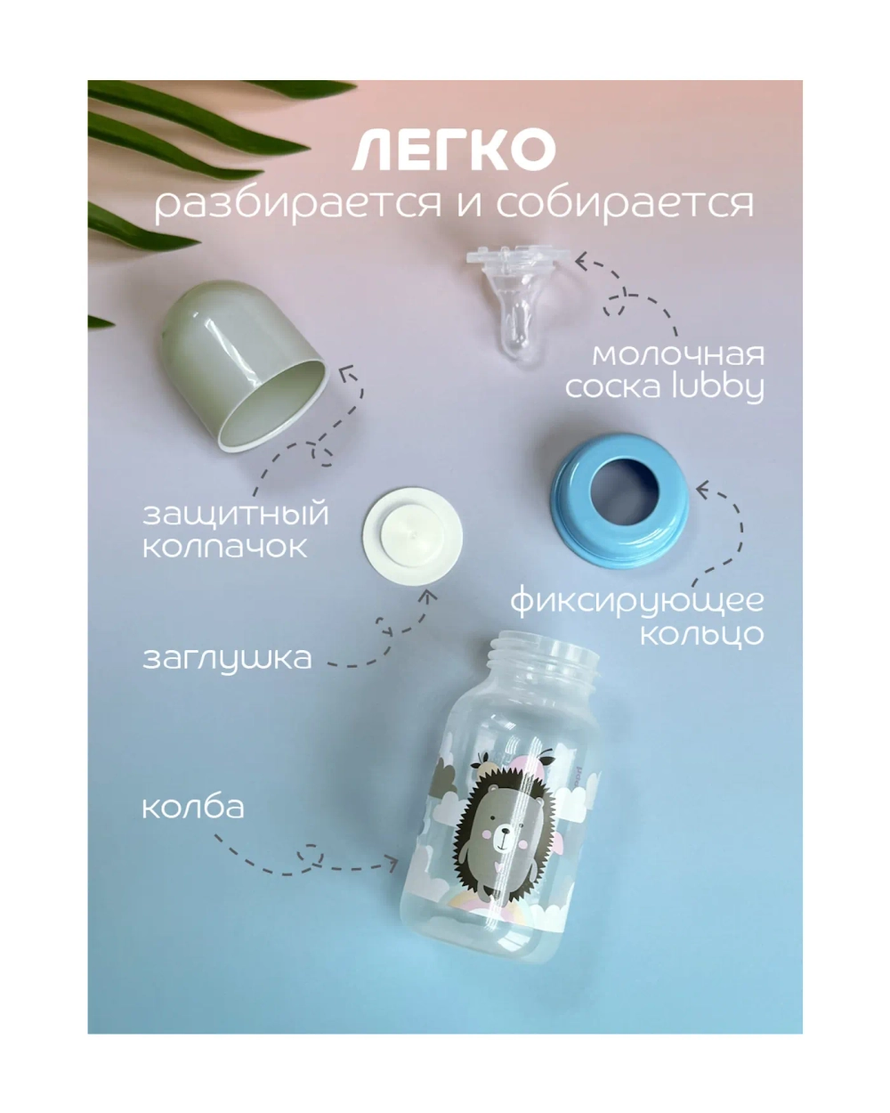 Бутылочка Lubby 125мл с 0 месяцев