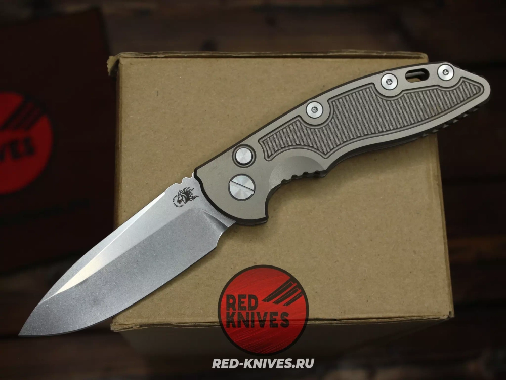 Нож HINDERER XM-18 AUTO SPEARPOINT TITANIUM - анодированная рукоять RK-472