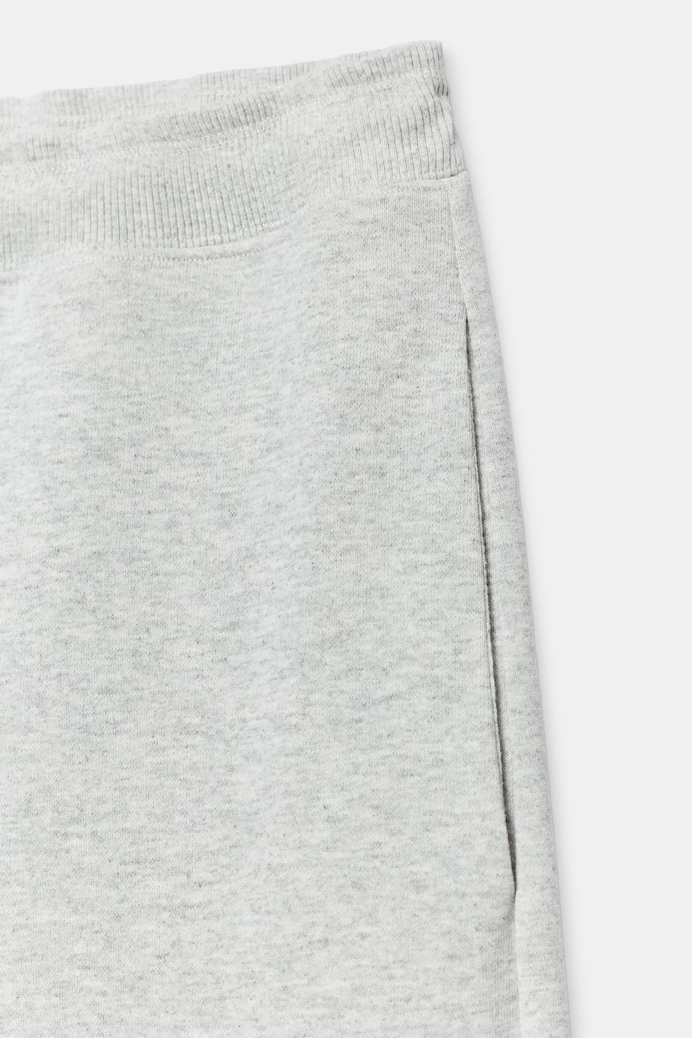 ZARA ШИРОКИЕ ТРИКОТАЖНЫЕ БРЮКИ, СЕРЫЙ МЕЛАНЖ