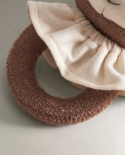 ZARA HOME ДЕТСКАЯ МЯГКАЯ ИГРУШКА-ПОГРЕМУШКА "ОБЕЗЬЯНКА", КОРИЧНЕВЫЙ