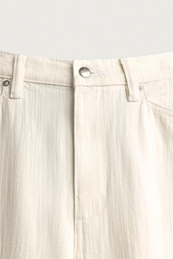 ZARA ДЖИНСЫ КАРГО BALLOON FIT, БЕЛЫЙ