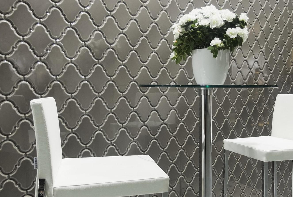 Adex Renaissance Arabesco Biselado Graystone 15x15