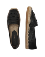 Кожаные эспадрильи woven double t aline TORY BURCH - черный(144042)