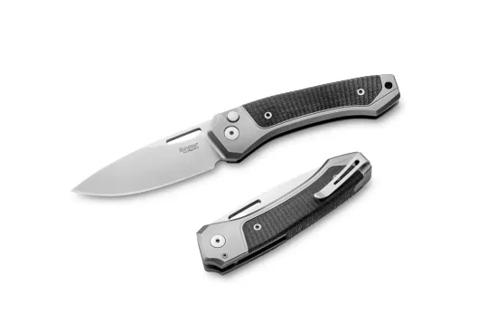 Нож складной Lion Steel Twain TW GY GBK - сталь MagnaCut, ркоять - зеленая канвас микарта