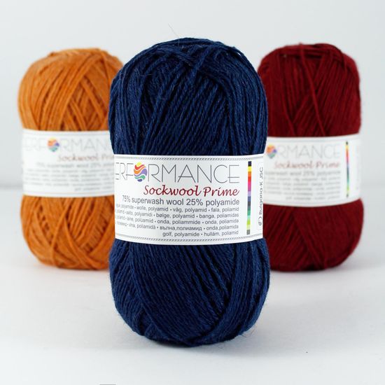 Пряжа Sock Wool Prime 4-ply PERFORMANCE (75% шерсть супервош, 25% полиамид)
