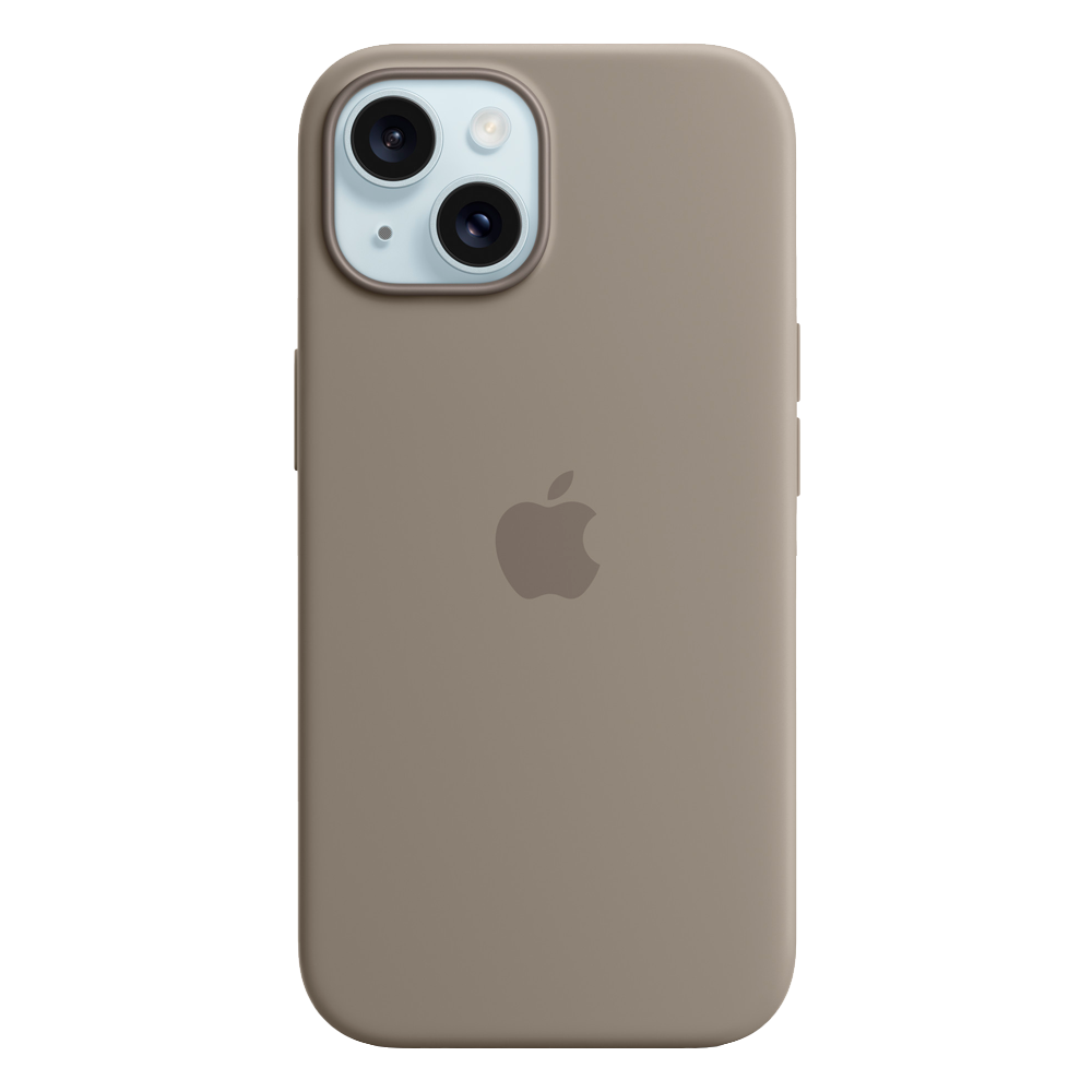 Силиконовый чехол с поддержкой MagSafe Apple Silicone Case для iPhone 15, Clay (Пепельно-коричневый)