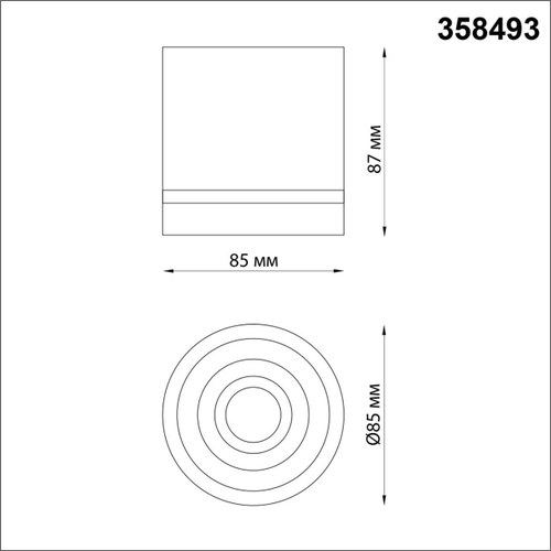 358493 OVER NT20 155 серебро Накладной светодиодный светильник IP20 LED 4000K 12W 220V ARUM