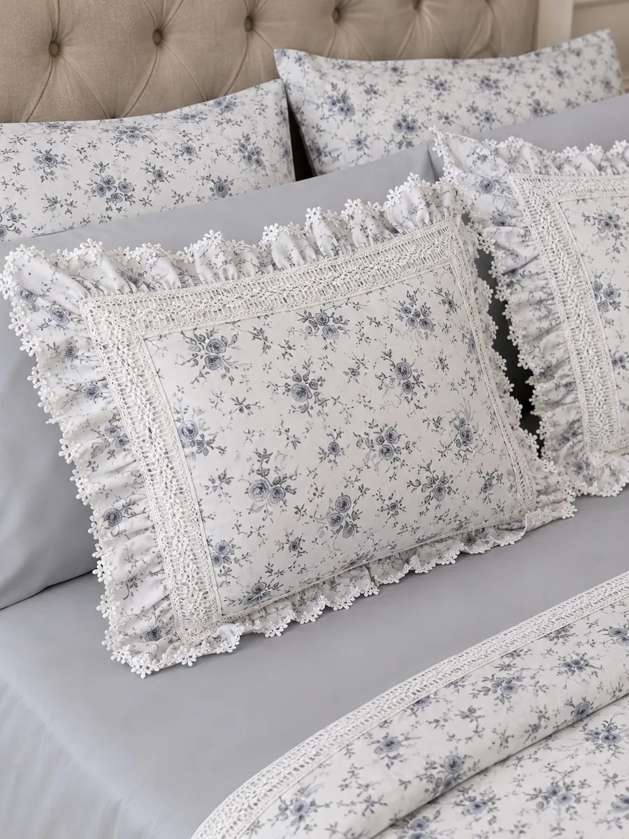 Gelin Home КПБ 6 пр.TOMURCUK серый цвет пододеяльник 200*220, простынь 240*260, наволочки 50*70 2шт, декоративные наволочки 50*70 2шт GLNN246 — фото 2