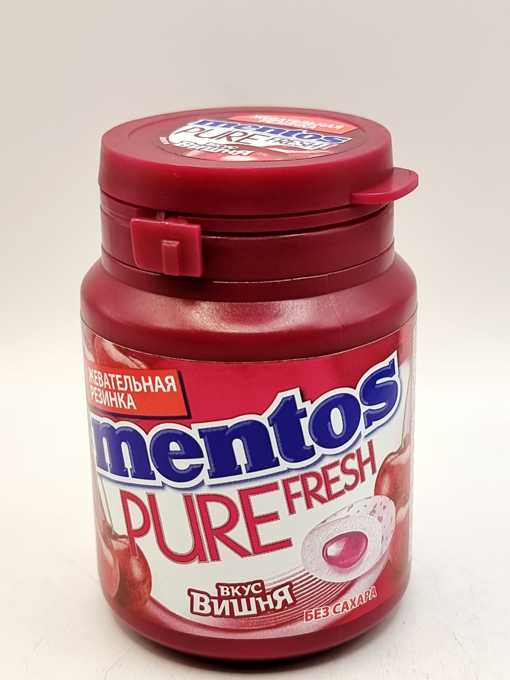 Mentos жевательная резинка Pure fresh Вишня, без сахара, 54 г