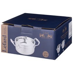 КАСТРЮЛЯ LEFARD "ОХОТА" С.КРЫШКОЙ, 1,6Л ДИА 16СМ, НЕРЖ.СТАЛЬ 18/10, ТЕХНОЛОГИЯ 3-PLY