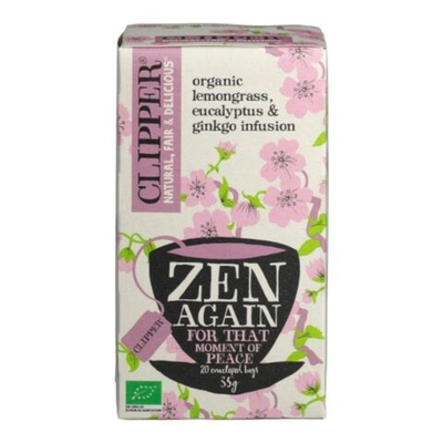 Clipper Чай травяной Zen Again с эвкалиптом и лемонграссом 20 пакетиков 35 г (из Финляндии)