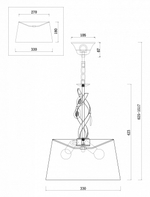 Подвесной светильник Freya Monique FR2001PL-03G