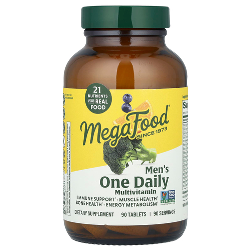 MegaFood, Men's One Daily, ежедневные витамины для мужчин, 90 таблеток