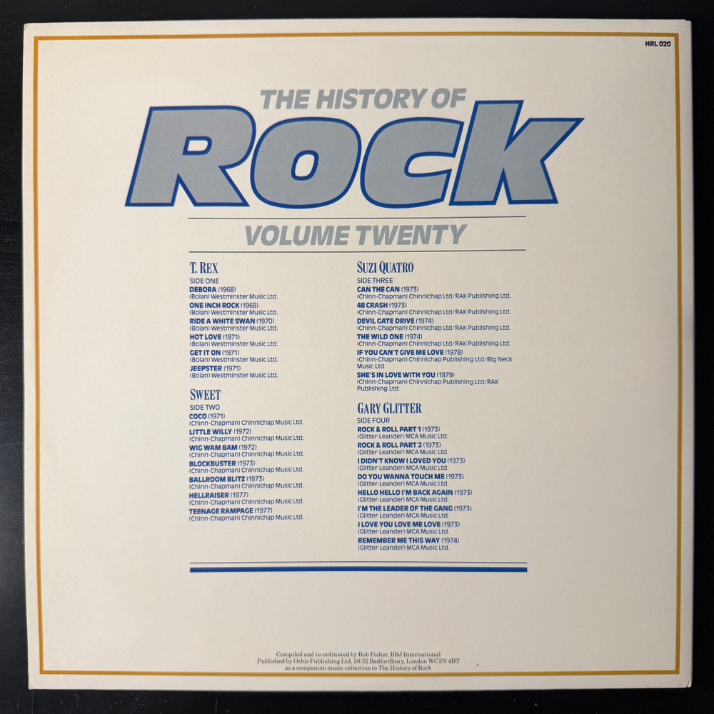Сборник History Of Rock 20 2LP (Англия 1983г.)