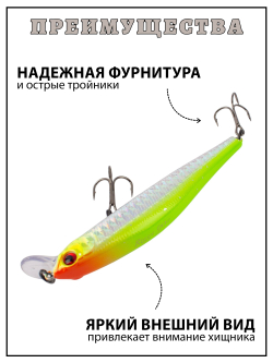 Воблер Минноу Rigge 90SP 90 мм 9.8 г цвет #31