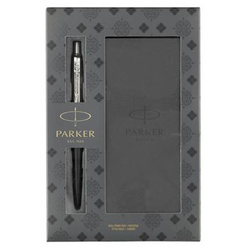 Набор шарик и блокнот Parker Jotter Core K63 Bond Street Black CT Mblack (2020375)