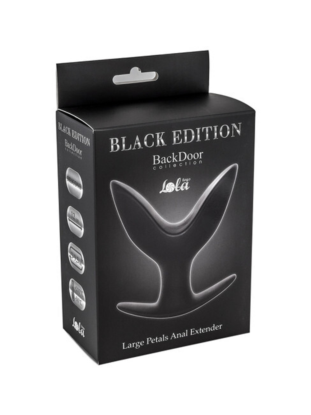 Силиконовый анальный эспандер Large Petaks Anal Extender (12.5 см , черный) (Цвет: черный)