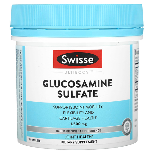 Swisse, Ultiboost, сульфат глюкозамина, 1500 мг, 180 таблеток