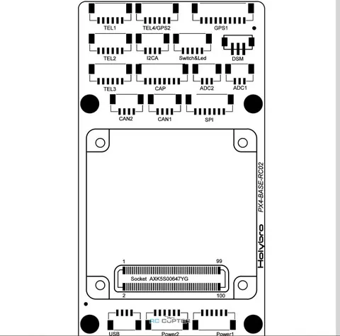 Полётный контроллер Holybro Pix32 v5 + v5 base + PM02