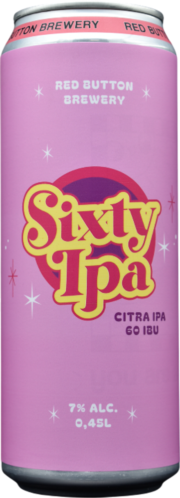 Пиво Рэд Баттон Сиксти ИПА Цитра / Red Button Sixty IPA Citra 0.45 - банка