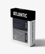 Мужские трусы шорты Atlantic, набор из 2 шт., хлопок, графитовые + серый меланж, 2RMH-007