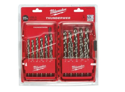 Набор сверл по металлу Milwaukee Thunderweb HSS-G DIN338, 25 шт 4932352376