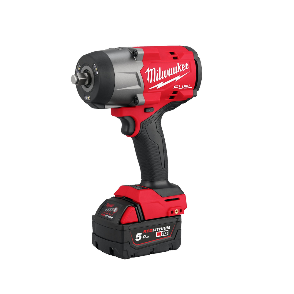 Комплект в кейсе M18 FUEL FHIW2F12-502X: Аккумуляторный ударный гайковерт FHIW2F12 с фиксацией фрикционным кольцом ПЛЮС 2 шт Аккумулятор B5 5.0 Ач, Быстрозарядное устройство M12-18 FC Milwaukee 4933492783