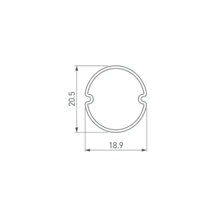 Экран ARH-ROUND-D20-DUAL-2000 OPAL BLACK (Arlight, Пластик)