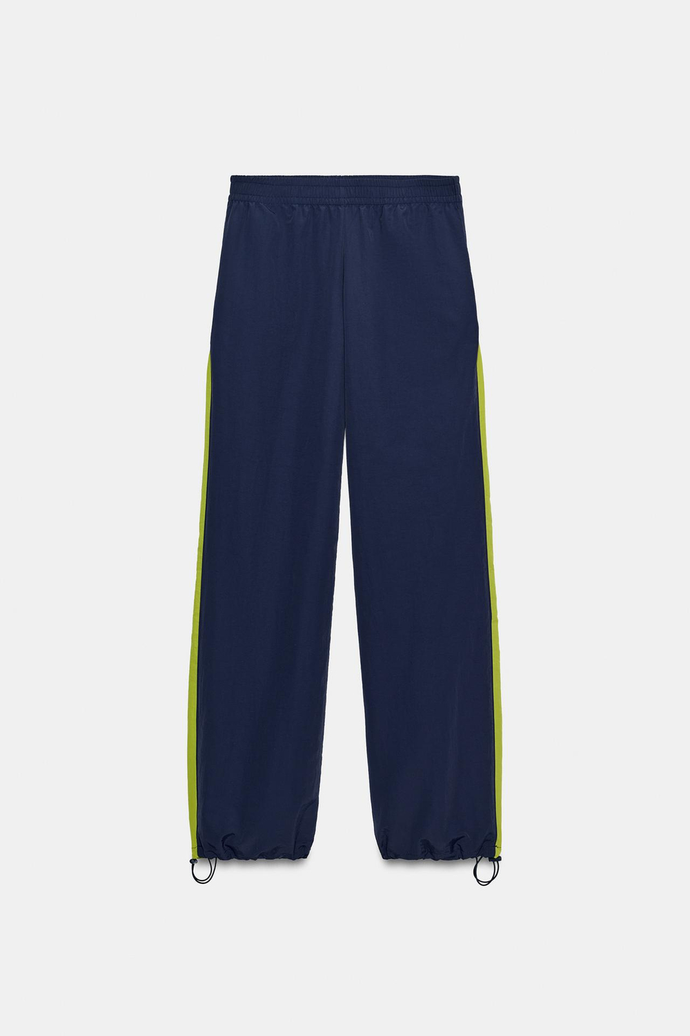 ZARA ТЕХНИЧНЫЕ БРЮКИ С ЛАМПАСАМИ, МОРСКОЙ СИНИЙ