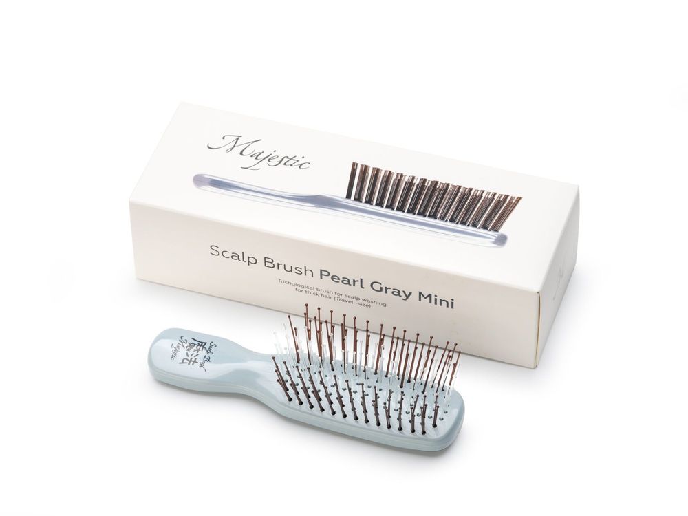 Расческа Majestic Scalp Brush серый жемчуг (дорожная версия)