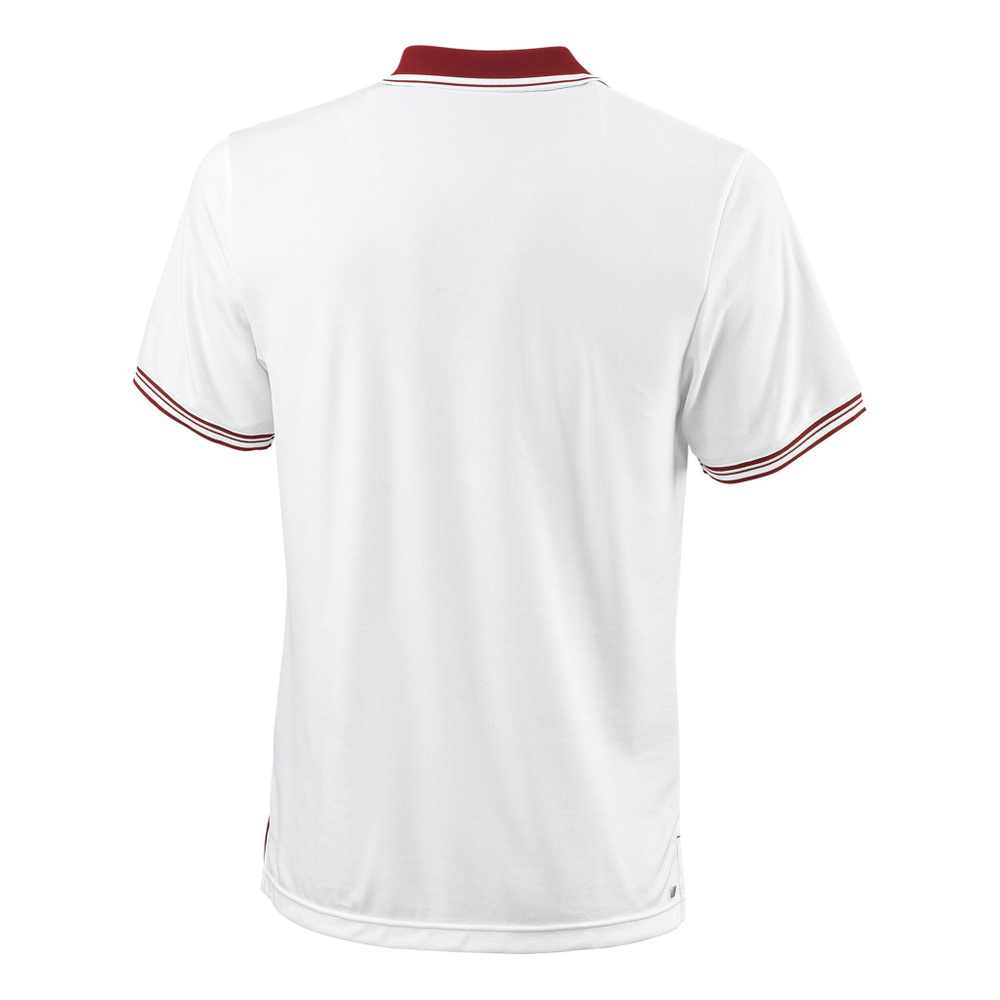 Мужское теннисное поло Wilson Polo Men - Dark Red, White