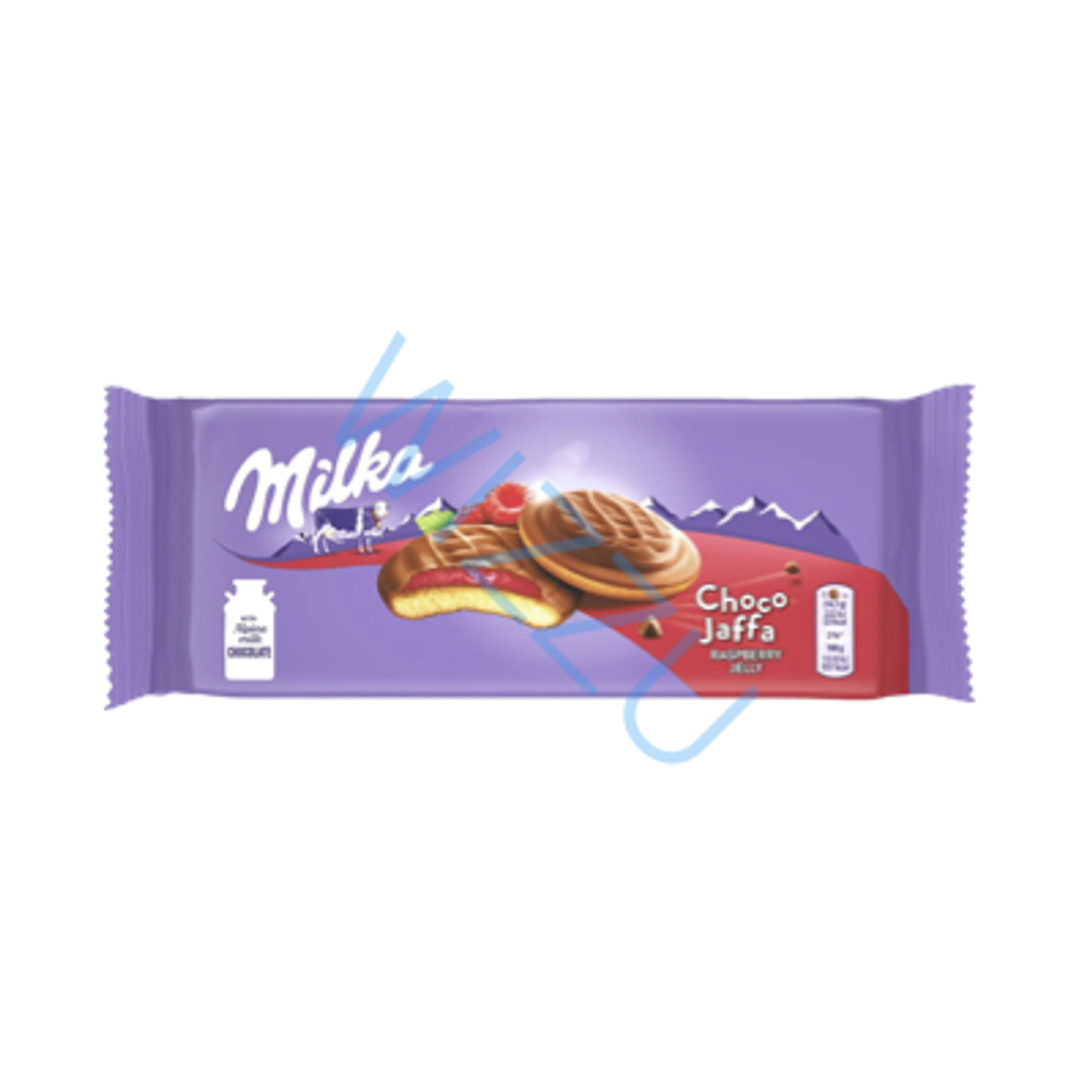Печенье бисквитное Milka Jaffa Raspberry малина, 147 г