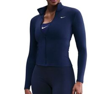Женская теннисная кофта Nike One Dri-Fit Full Zip Fitted — midnight navy/white