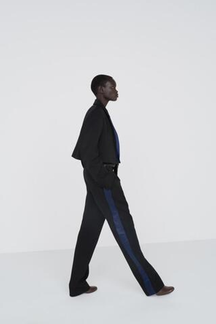 ZARA X BAISI GUADAGNINO ШЕРСТЯНЫЕ КОСТЮМНЫЕ БРЮКИ, ЧЕРНЫЙ