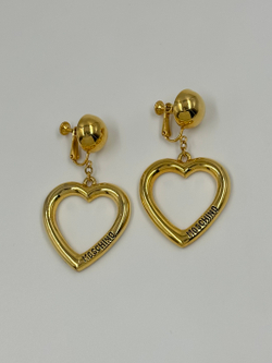 Клипсы с подвесками в виде сердец Moschino