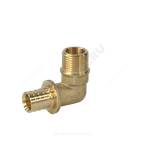Угольник для PE-X труб аксиальный латунь Дн 20х1/2" НР РОС