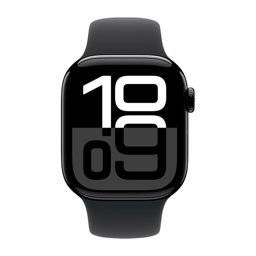 Умные часы Apple Watch Series 10 GPS, 42mm, Jet Black Aluminium Case with Sport Band S/M, Black (Черный) MWWE3