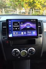 Магнитола для Nissan Tiida C11 2004-2013 (климат с круглым экранчиком, рамка черная) - Teyes CC3-2K QLed Android 10, Быстрая, SIM-слот, CarPlay