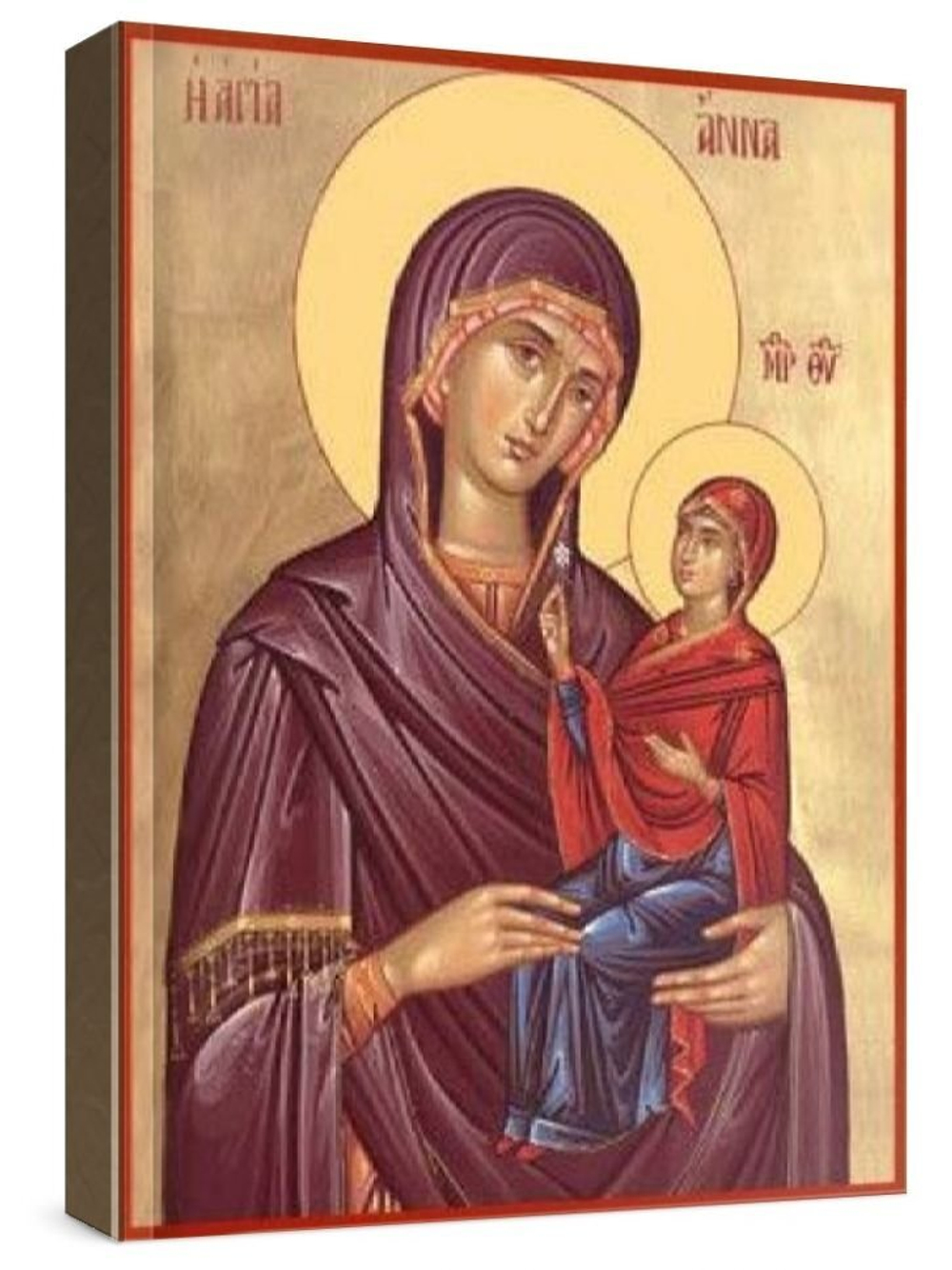 Анна праведная, мать Богородицы (рукописная икона)