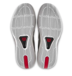 Мужские кроссовки теннисные Wilson Rush Tour 5 - bright white/wilson red