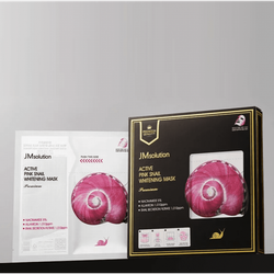 JMsolution Active Pink Snail Whitening Mask Premium тканевая премиум-маска с муцином улитки