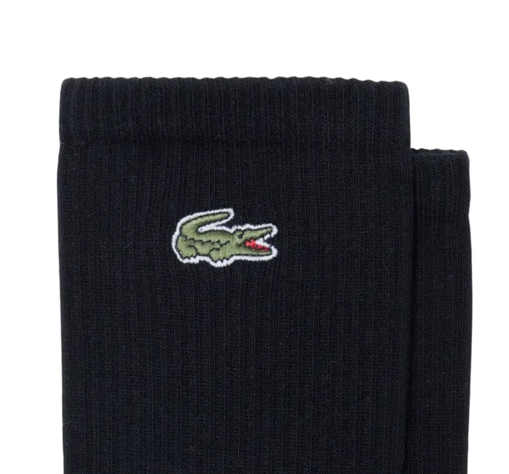 Теннисные носки Lacoste Long Ribbed 3P - black