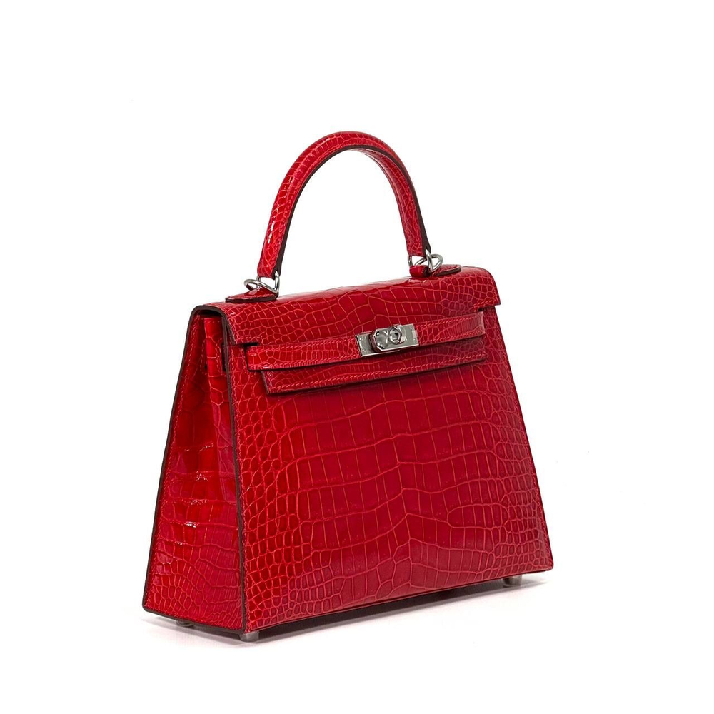 Сумка Hermes из кожи крокодила 25 см